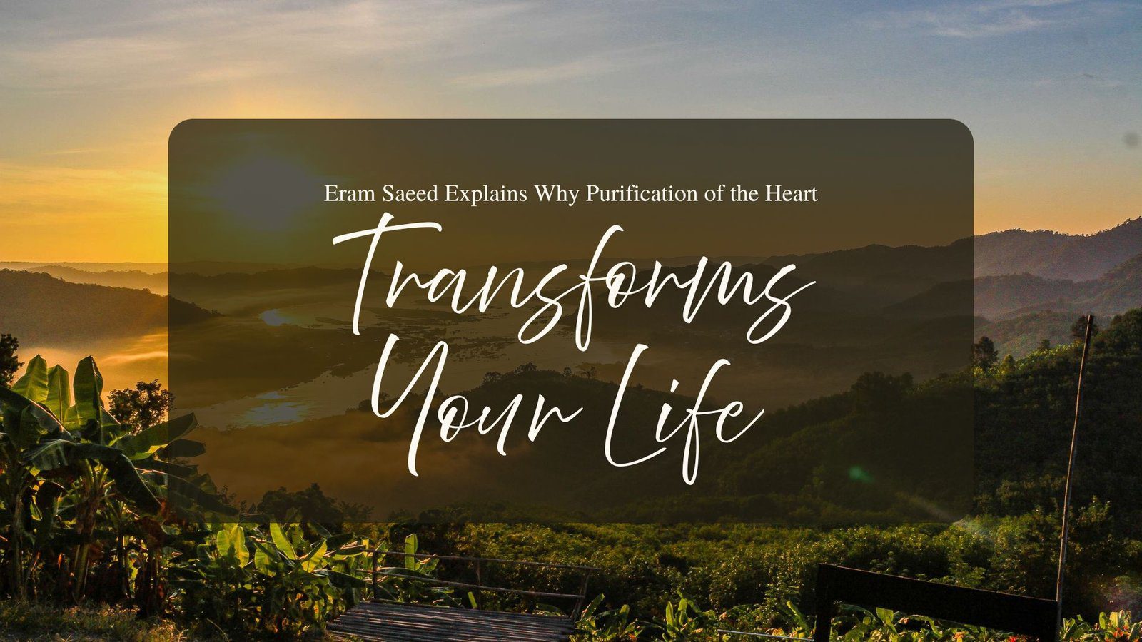 Eram Saeed Explains Why Purification of the Heart Transforms Your Life Eram Saeed Explains Why Purification of the Heart Transforms Your Life